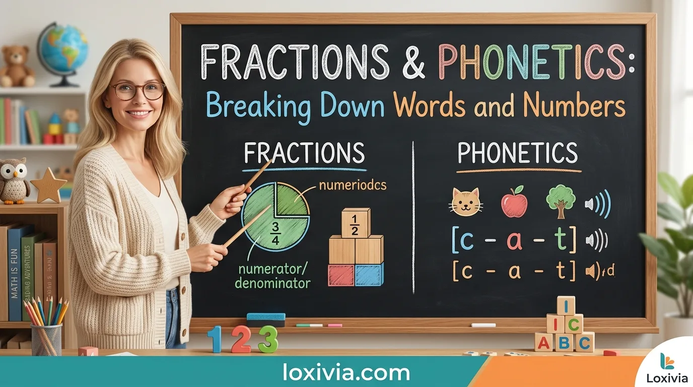 Fractions & Phonetics: Breaking Down Words and Numbers